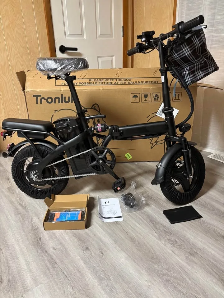 Foldable Electric Bike – 750W, 2-Seat, Aluminum Frame